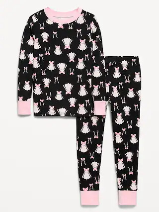Printed Snug-Fit Graphic Pajama Set for Girls | Old Navy (US)