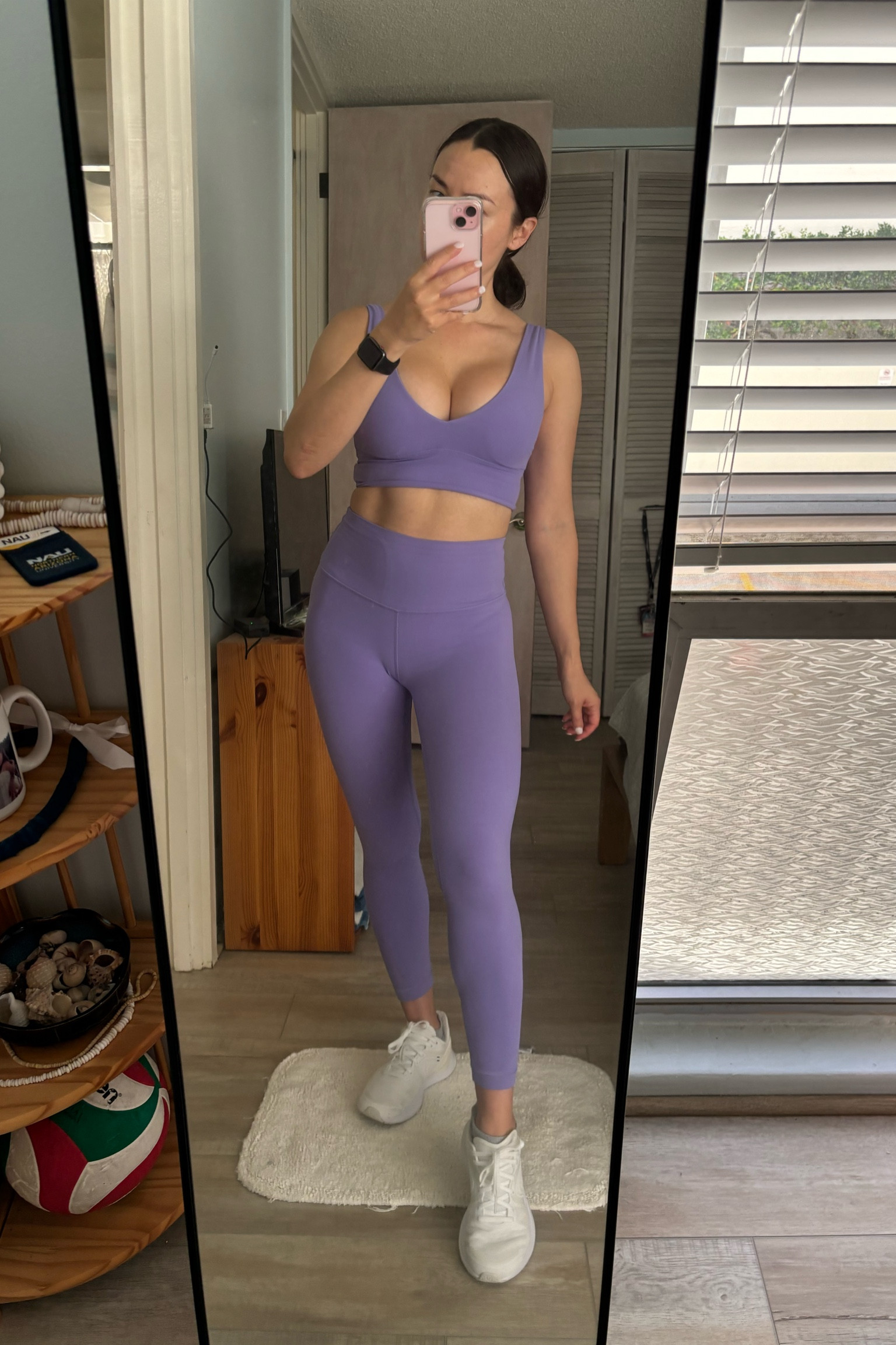 If you know me you know I love pink but this shade of purple gives pink a run for its money!  

Glad lululemon released the Align V-neck bra in C/D cup.  It’s very soft and comfy!  

Paired it with my align leggings of course!  Love these leggings for winter travel, for lounging around, and definitely Pilates workouts 💜

#LTKtravel #LTKfitness #LTKstyletip