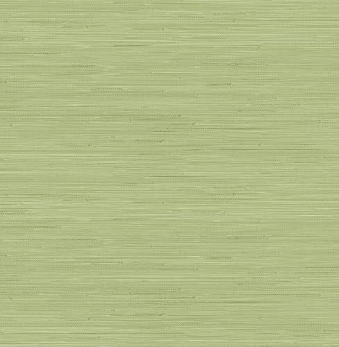 NuWallpaper x Society Social Classic Faux Grasscloth Peel and Stick Wallpaper, Citrus Green, Textured Removable Wallpaper, 20.5 in x 18 ft | Amazon (US)