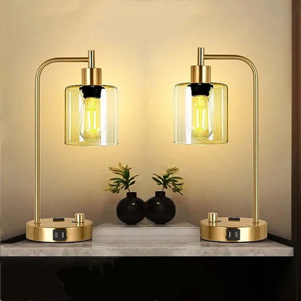 Meliek Metal USB Arched Lamp | Wayfair North America