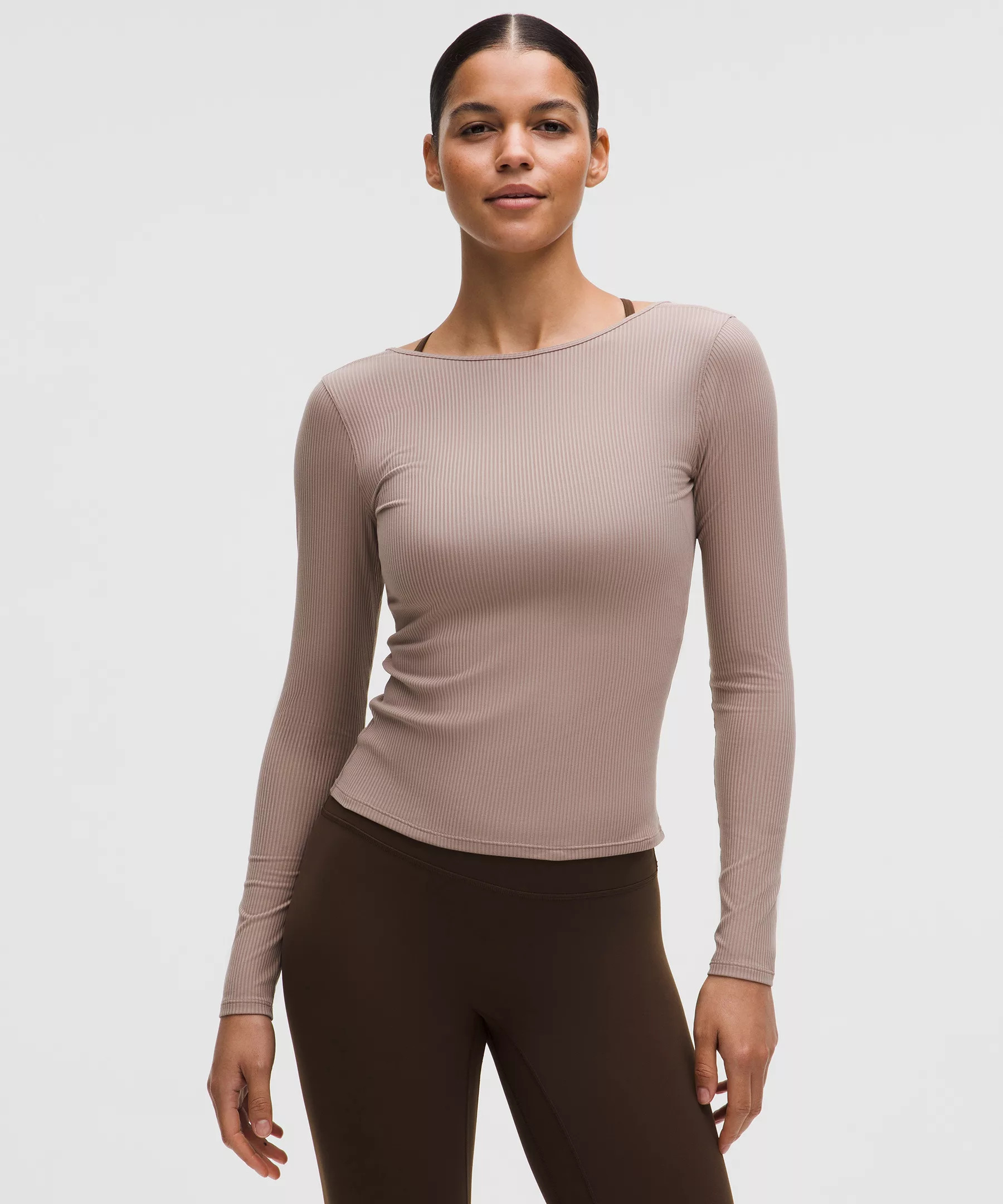 Ribbed Scoop-Back Yoga Long-Sleeve Shirt | Lululemon (US)