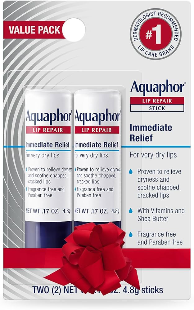 Aquaphor Lip Repair Stick, Moisturizing Lip Balm Pack, Relieves Dryness, Holiday Gifts for Self C... | Amazon (US)