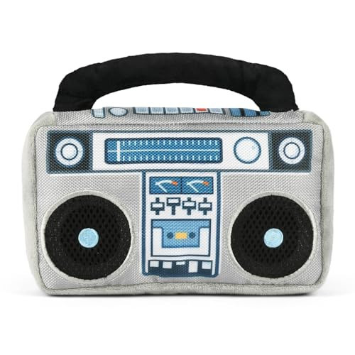 P.L.A.Y. Cute Plush Dog Toys - 1980s Classics Themed Durable Squeaker 2-in-1 Chew Toy, Great for Puppies & Small, Medium, Large Dogs - Machine Washable, Recycled Materials (Boop Box Boombox & Casette) | Amazon (US)