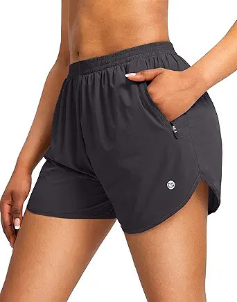 G Gradual Women's Running Shorts with Zipper Pockets Quick Dry Athletic Workout Gym 3" Shorts for... | Amazon (US)
