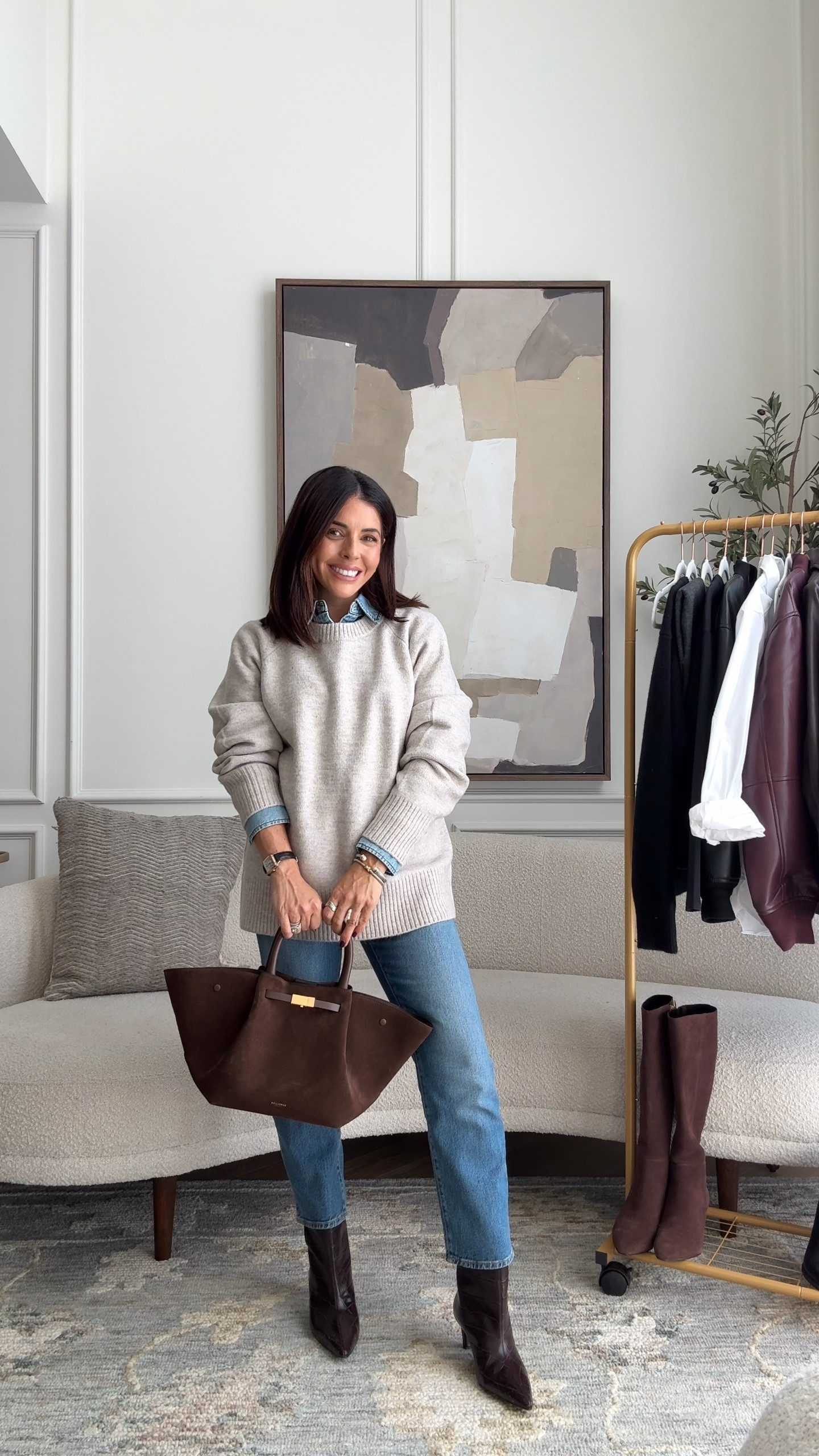 Jeans - 25 short 
Denim / small 
Sweater / small 

#LTKjeans #LTKcanada #LTKpetite