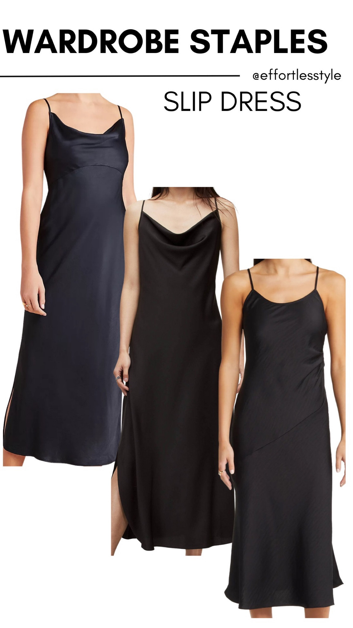 The slip dress. One of the most versatile pieces you can own.  To read more, check out our recent blog post => https://effortlesstyle.com/wardrobe-staples-every-woman-should-own/

#LTKSeasonal #LTKstyletip #LTKFind