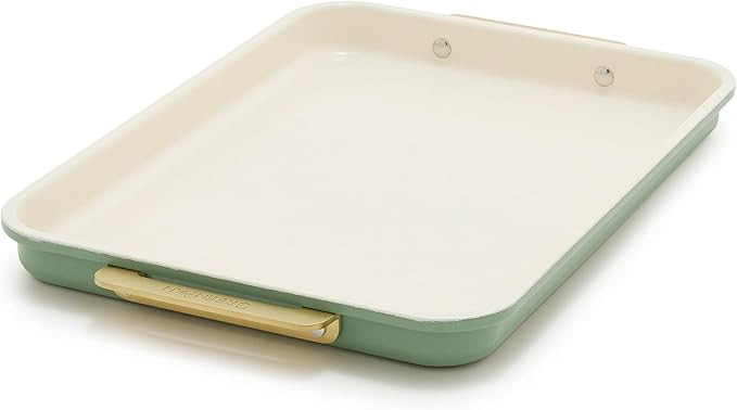 GreenPan Bakeware 13" x 9" Quarter Sheet Pan, Ceramic Nonstick Baking Pan, PFAS & BPA Free, Gold ... | Amazon (US)