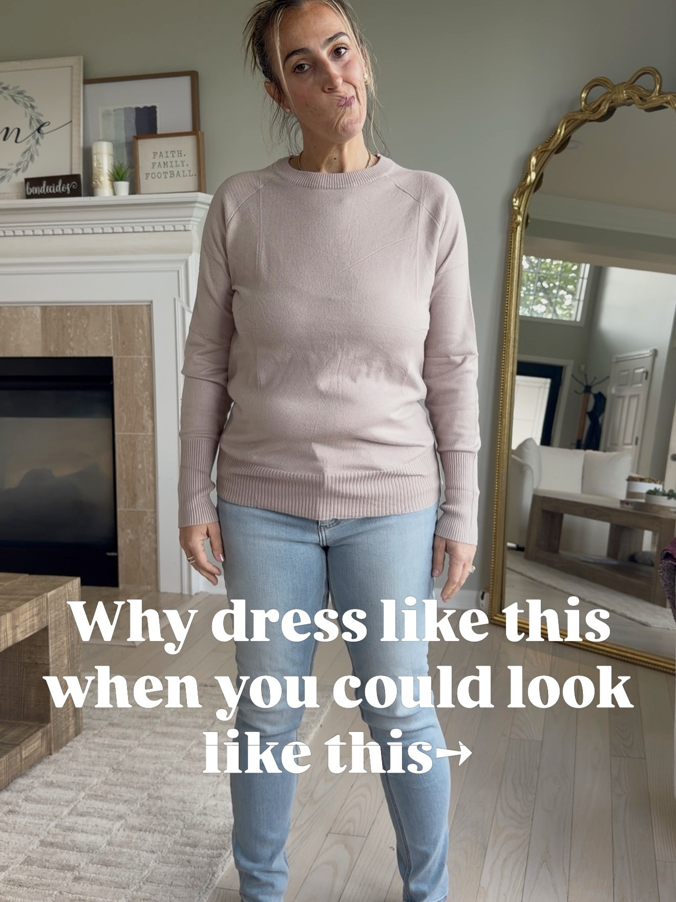 Nothing wrong if you love the first look but we can level it up! Even just a good bra. But I promise a few tweaks will feel so good. Small/Med in shapewear. Med and size 8 and 28 in all others

#squishybody #hotmom #falldress #hotmomlooks #casualchic 

 #LTKootd #LTKmomlife #LTKOver40