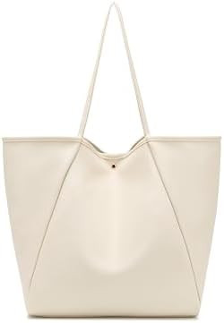 Dreubea Large Leather Tote Bag for Women - Big Work Bag, Spacious Minimalist Handbag, Tote Handba... | Amazon (US)