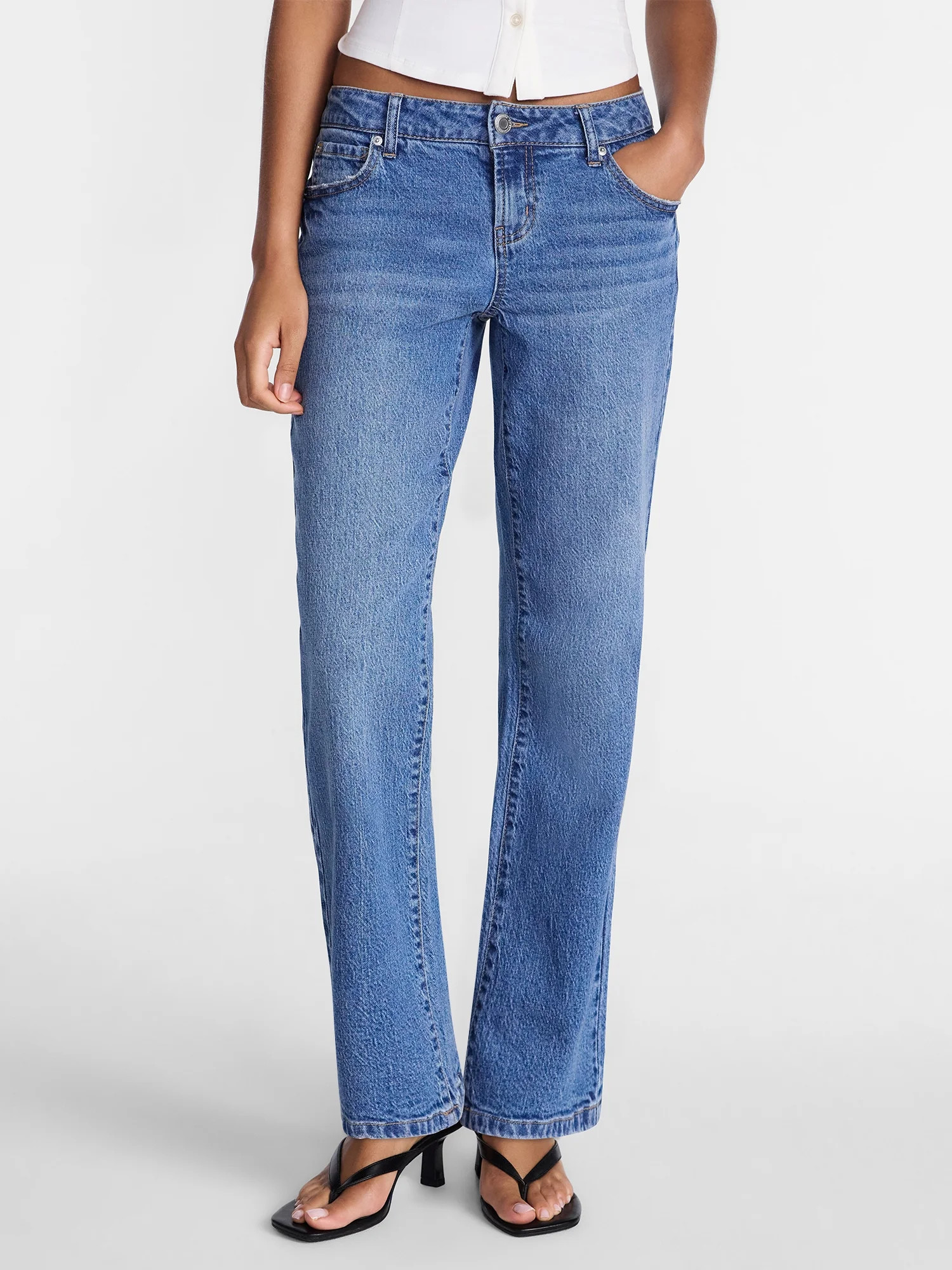 No Boundaries Straight Leg Jeans 31.5 Inseam Women s 00-94 | Walmart (US)