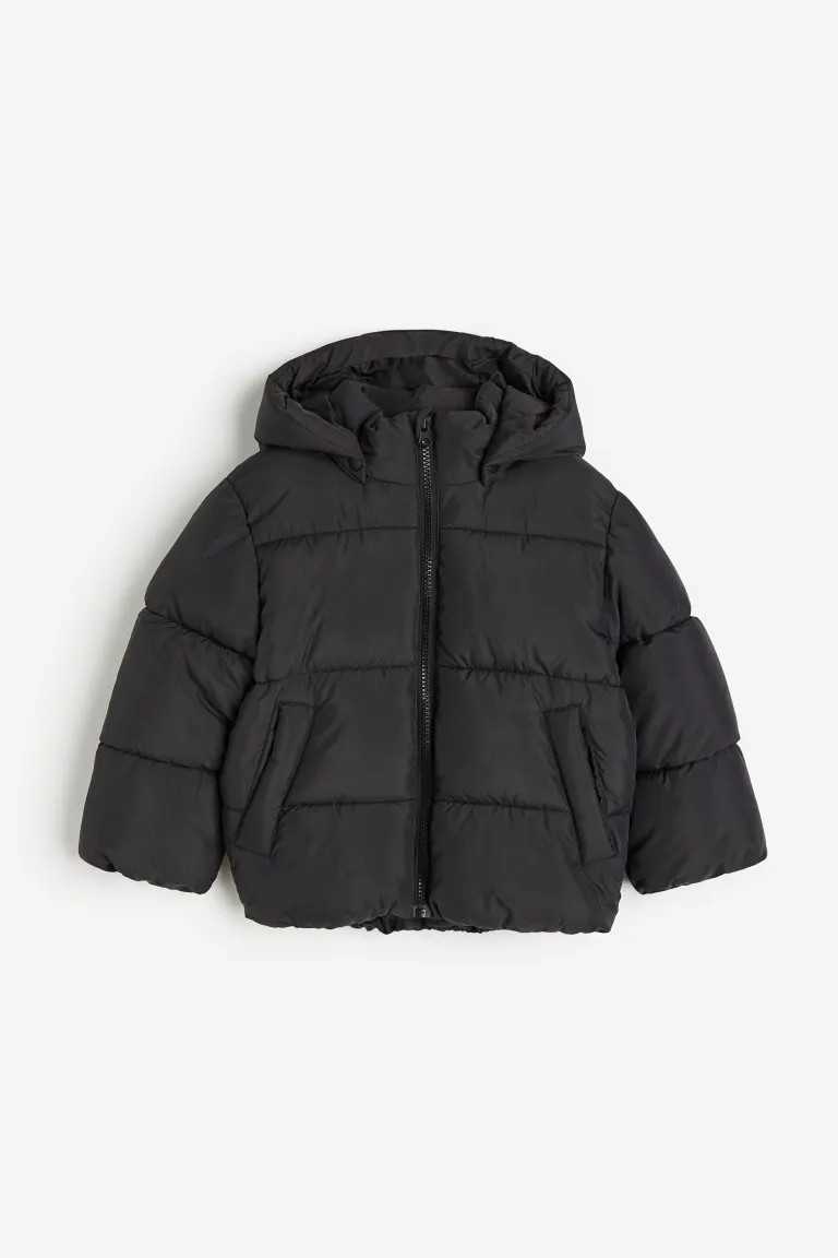 Water-repellent Puffer Jacket - Black - Kids | H&M US | H&M (US + CA)