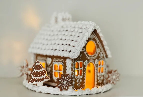 Christmas Gingerbread Tea Light House Holiday Décor - Etsy | Etsy (US)