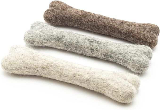 Glaciart One Felted Wool Dog Chew Bone | Durable Dog Chew Toy, Puppy Chew Toys for Teething & Dog... | Amazon (US)