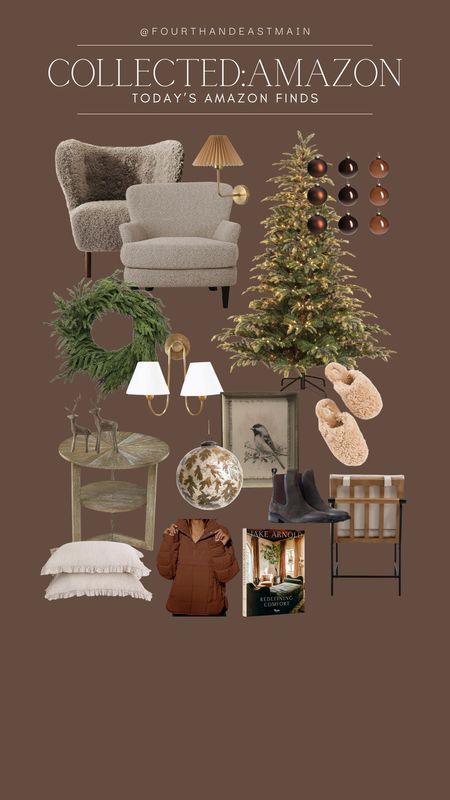 collected :: todays amazon finds 

amber interiors 
sconce
brsss sconce
e slippers
christmas roundup
norfolk pine
christmas tree
amber interiors
free people dupe 

#LTKhome