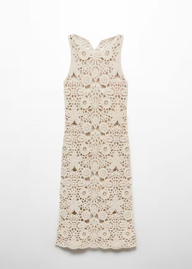 100% cotton crochet dress -  Women | Mango USA | MANGO (US)