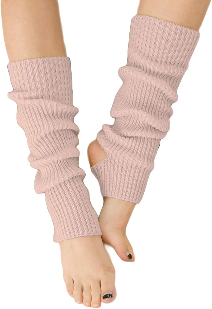 Ballet Leg warmers for girls Knitted Stirrup Leg Warmers for women Winter Extra Soft long leg war... | Amazon (US)