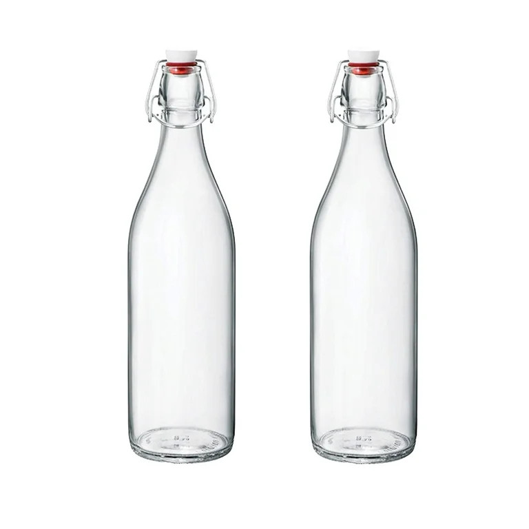 Bormioli Rocco Giara Clear Glass Bottle With Stopper, 33 3/4 oz. (2, Clear) | Walmart (US)