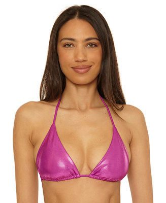 Women's Liquid Metal Triangle Bikini Top | Macy's