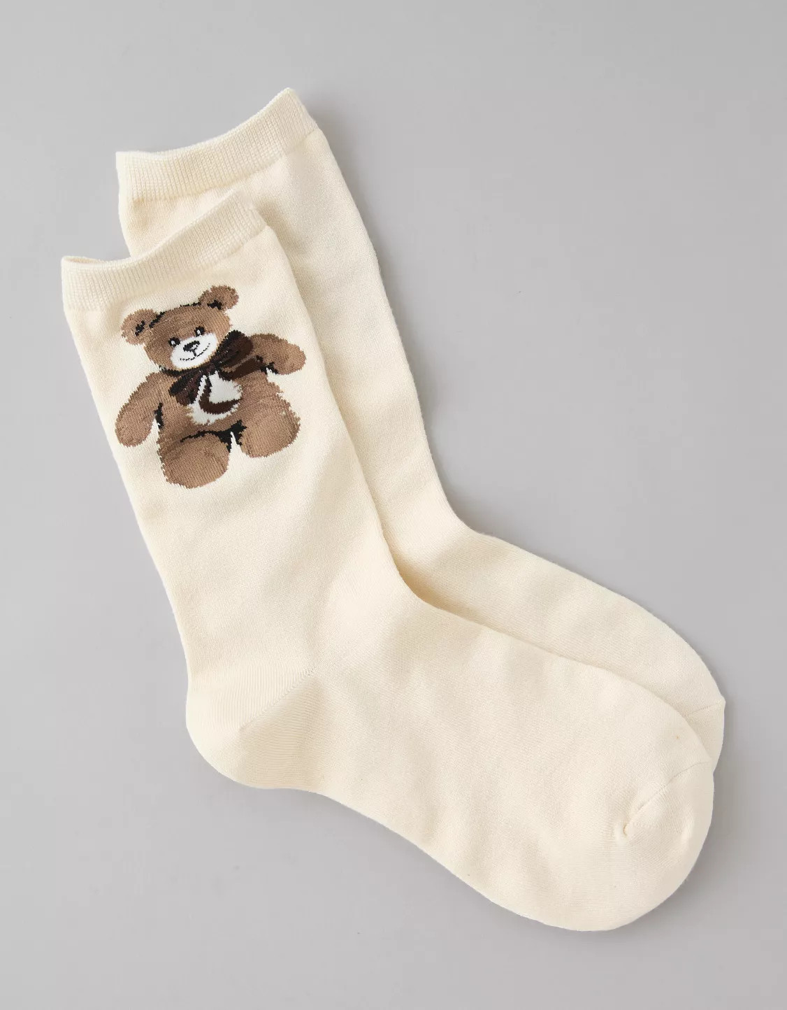 AE Teddy Bear Crew Socks | American Eagle Outfitters (US & CA)