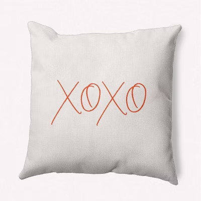 16"x16" Modern 'XOXO' Valentines Square Throw Pillow - e by design | Target