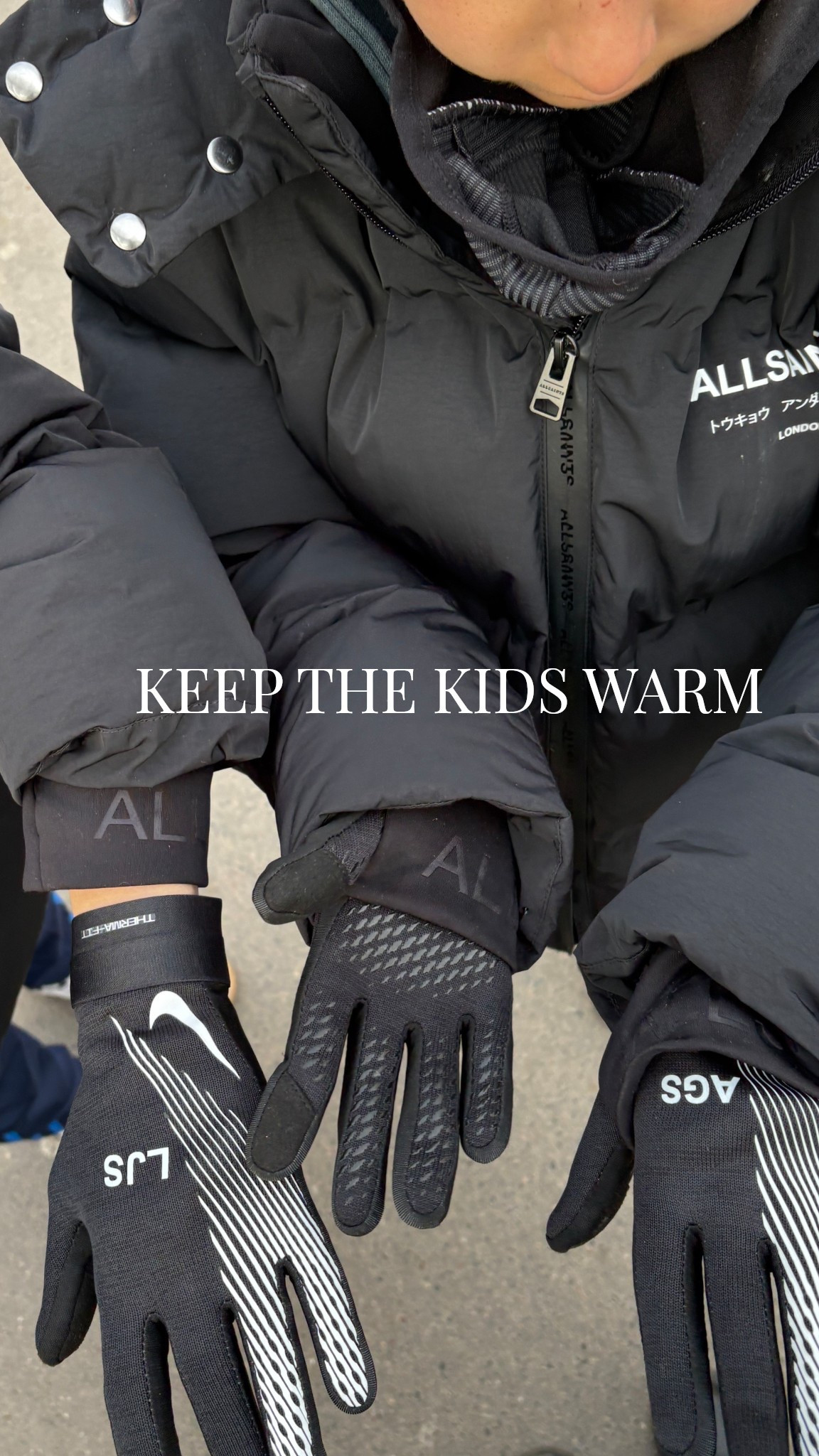 Keep the kids warm - thermals under their outfits, gloves and handwarmers 