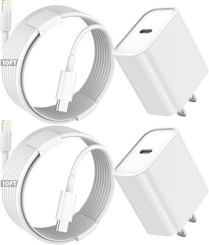 iPhone Fast Charger,Extra Long iPhone Charger Fast Charging 10Foot 2Pack i Phone Chargers 10FT US... | Amazon (US)