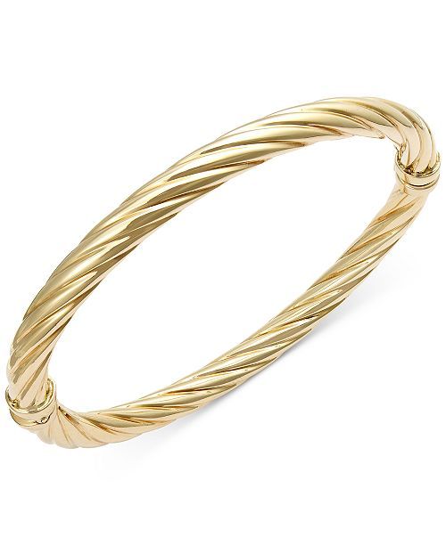 Twist Hinge Bangle Bracelet in 14k Gold or White Gold | Macys (US)