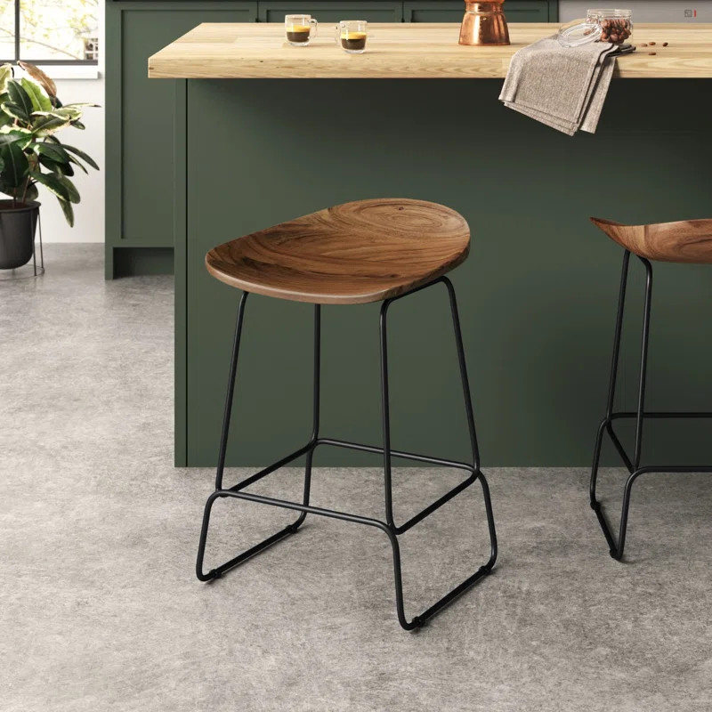 Lataunya Solid Wood 24'' Counter Stool | Wayfair North America