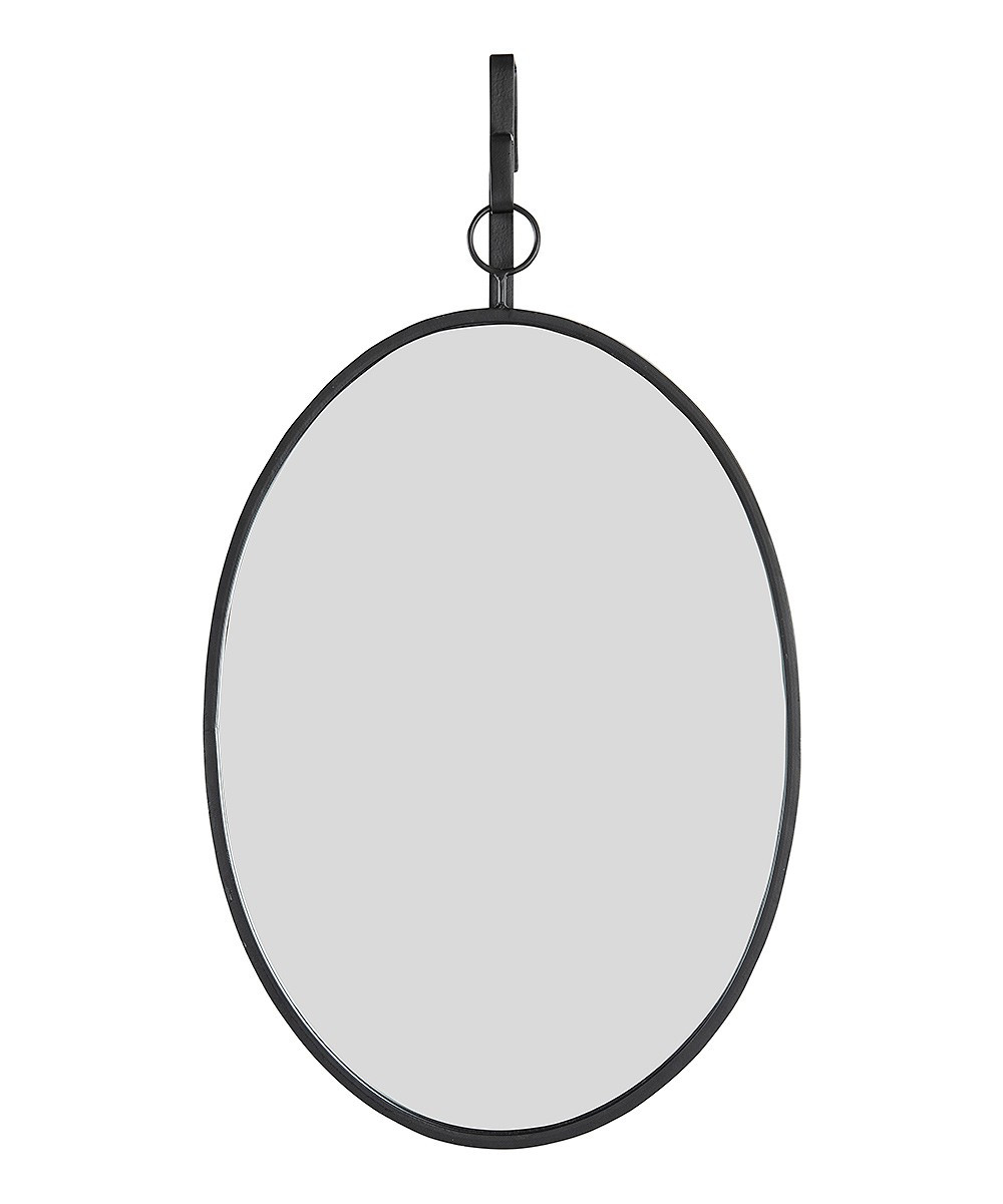 Creative Co-Op Collectibles and Figurines - Black Oval Wall Mirror & Hanging Bracket | Zulily
