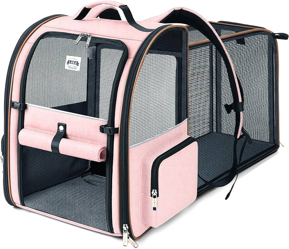 Lekebobor Large Cat Backpack Carrier Expandable Foldable Pet Carrier Backpack for Small Dogs Pupp... | Amazon (US)