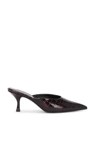 Bonnie Leather Mule in Burgundy Croco | Revolve Clothing (Global)