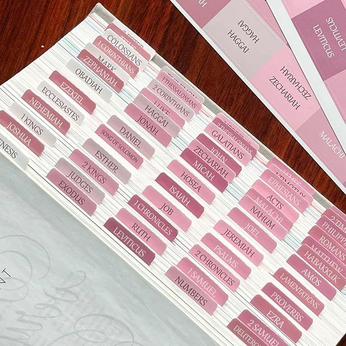 Laminated Bible Tabs, Reposition Large Print Stickers, Easy to Read and Apply Bible Tabs for Wome... | Amazon (US)