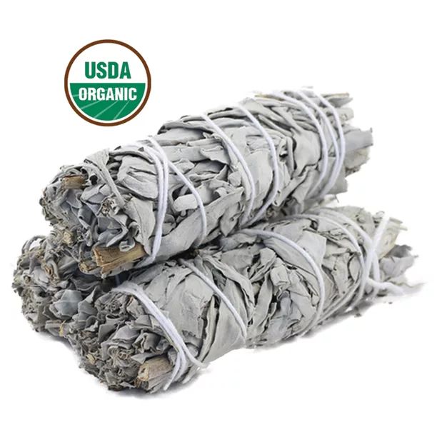 Organic California White Sage Pack of 3 Bundles & Smudge Guide for Smudging, Cleansing, Meditatio... | Walmart (US)
