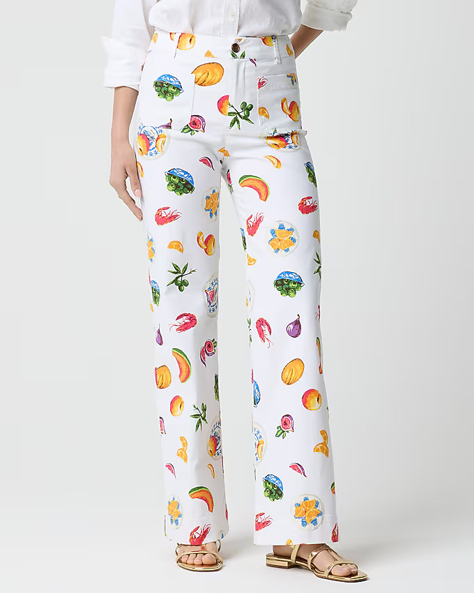 Lizzie high-rise patch-pocket wide-leg pant | J.Crew Factory