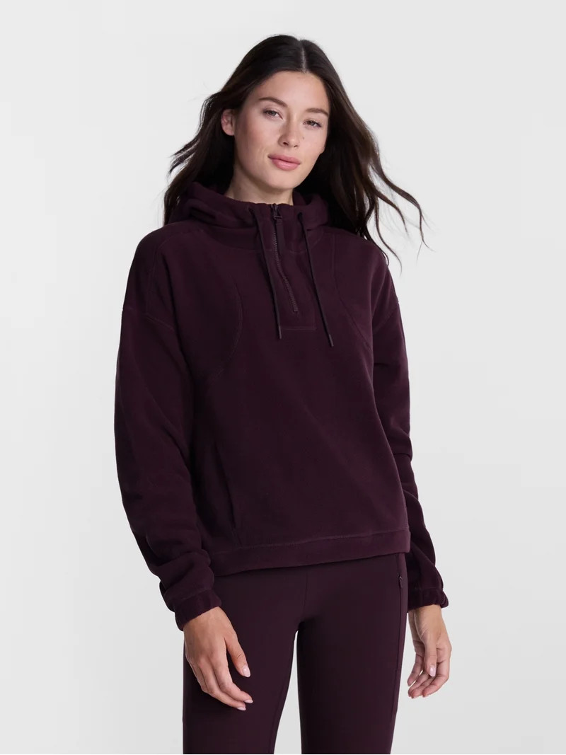 Avia Women's Quarter Zip Fleece Hoodie, Sizes XS-XXXL | Walmart (US)