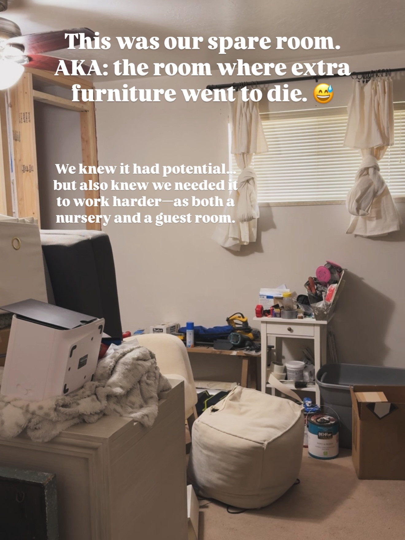 This room used to be the spare room that caught all the clutter… now it’s a cozy nursery and a fully functional guest room ✨
⁣
We took out the old closet to make space for a DIY Murphy bed (with custom cabinet doors to help it blend in), added a brand new closet from scratch, and filled the space with thoughtful details that feel warm and welcoming.
⁣•
This was 100% a nap-time project. With a lot of Diet Dr Pepper, drywall dust, and maybe a few panic Google searches in between. 😂
⁣
Swipe to see how we:
✔️ Built a Murphy bed that doubles as a guest space
✔️ Created a brand new closet from the ground up
✔️ Added safety features for peace of mind
✔️ Made it all cute because we still want to love the space
⁣
Let me know your favorite part—would you ever do a combo room like this?

#nurseryrenovation #guestroomideas #murphybed #naptimesDIY #diyhomemakeover #homerenovation #momlife #beforeandafter #smallspacesolutions