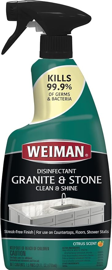 Weiman Disinfectant Granite Daily Clean & Shine, 24 Fl Oz (Pack of 1) | Amazon (US)