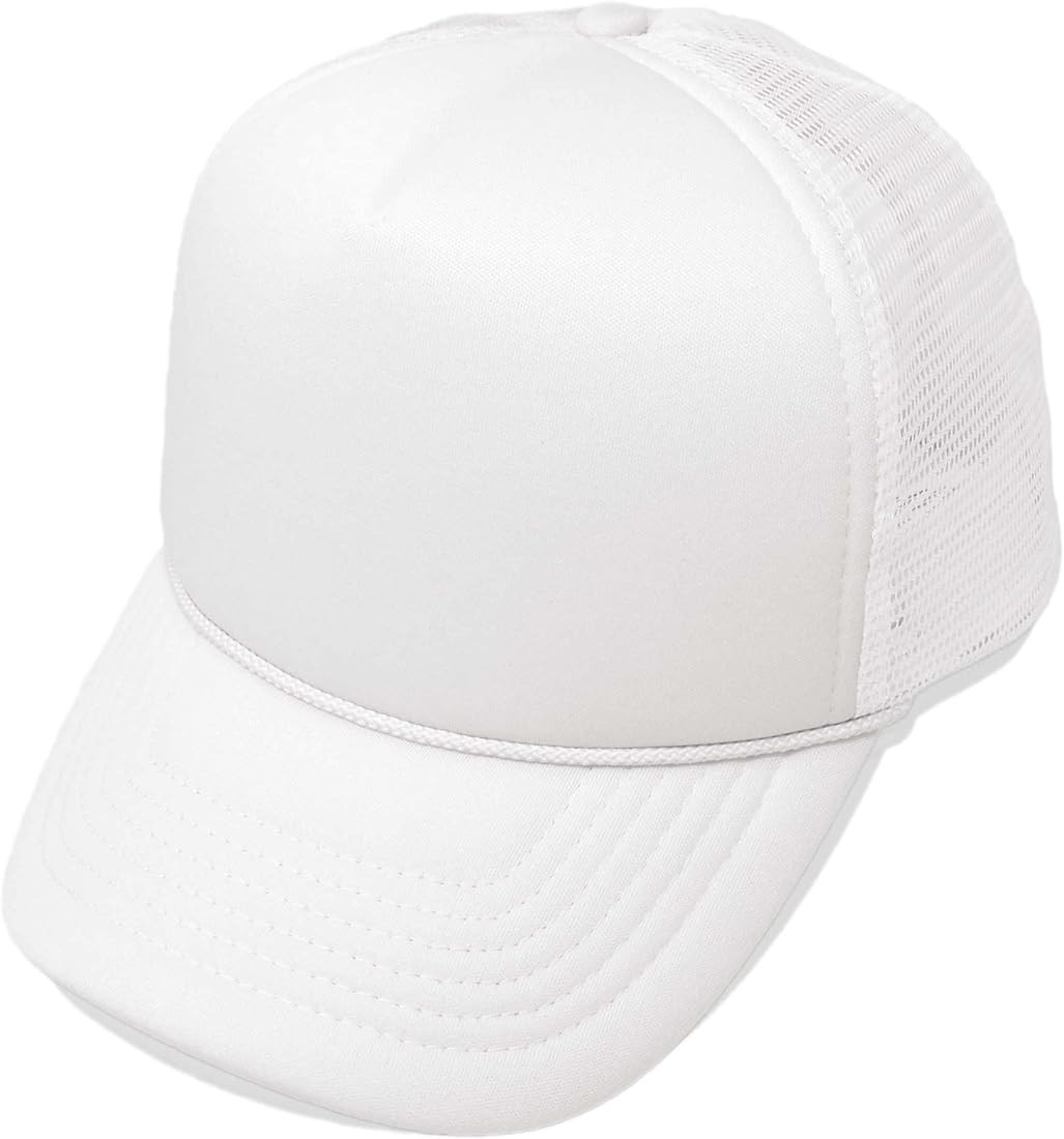 Trucker Hat Mesh Cap Solid Colors Lightweight with Adjustable Strap Small Braid | Amazon (US)