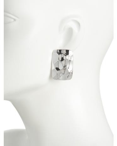 Rana Rectangular Hammered Earrings | TJ Maxx