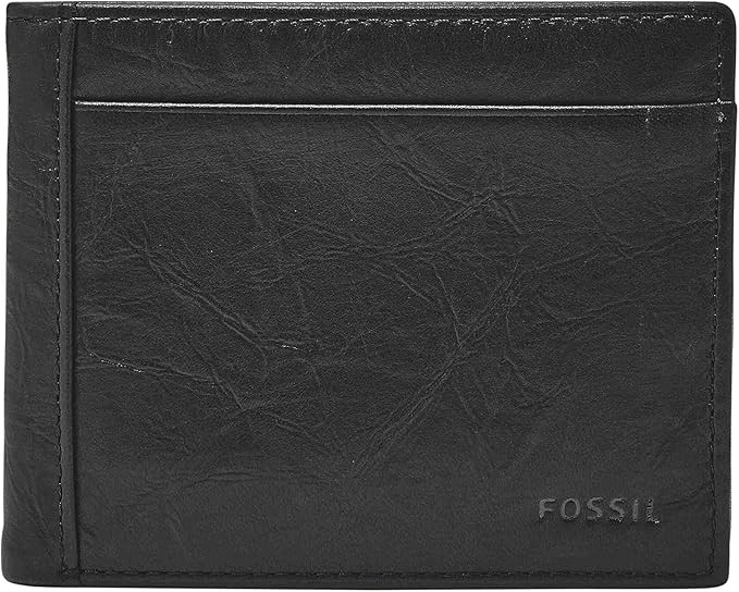Fossil Men's Neel Leather Bifold with Flip ID Wallet, Black, (Model: ML3899001) | Amazon (US)