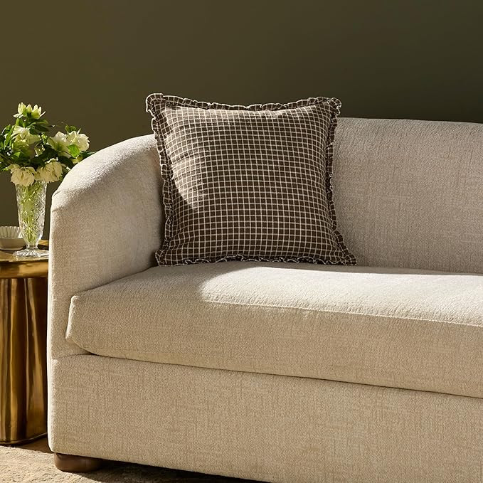 Loloi Chris Loves Julia Dinah Collection PCJ0012 Chocolate 18'' x 18'' Cover w/Poly Pillow | Amazon (US)