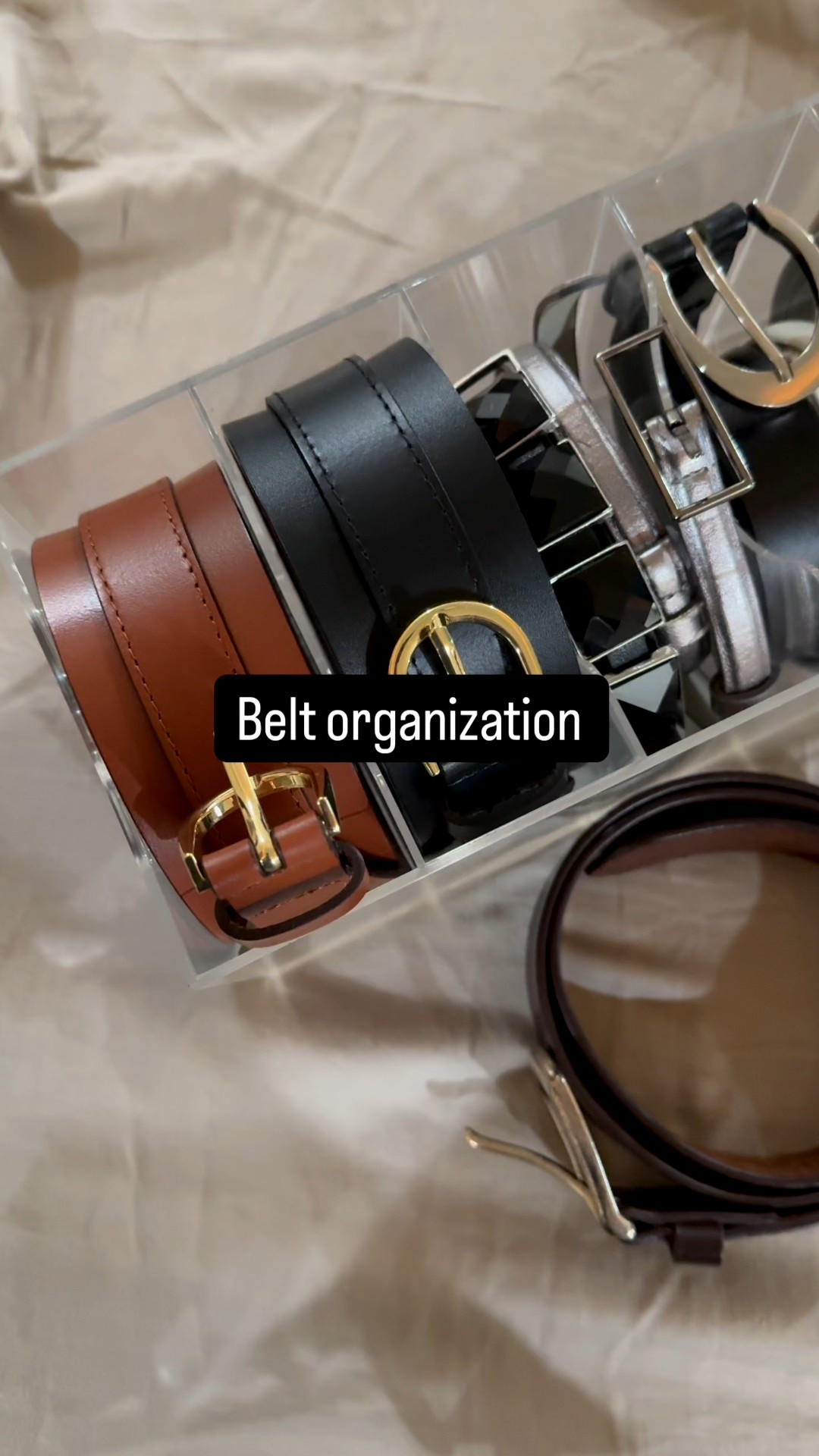 The organization train over here is slow moving but it’s still in motion! I got some belts for Valentine’s Day and got a belt organizer for the closer because clearly I had no idea what my belt situation was…def did not need more! This organizer is great for belts or ties!

#LTKWorkwear #LTKMens #LTKHome