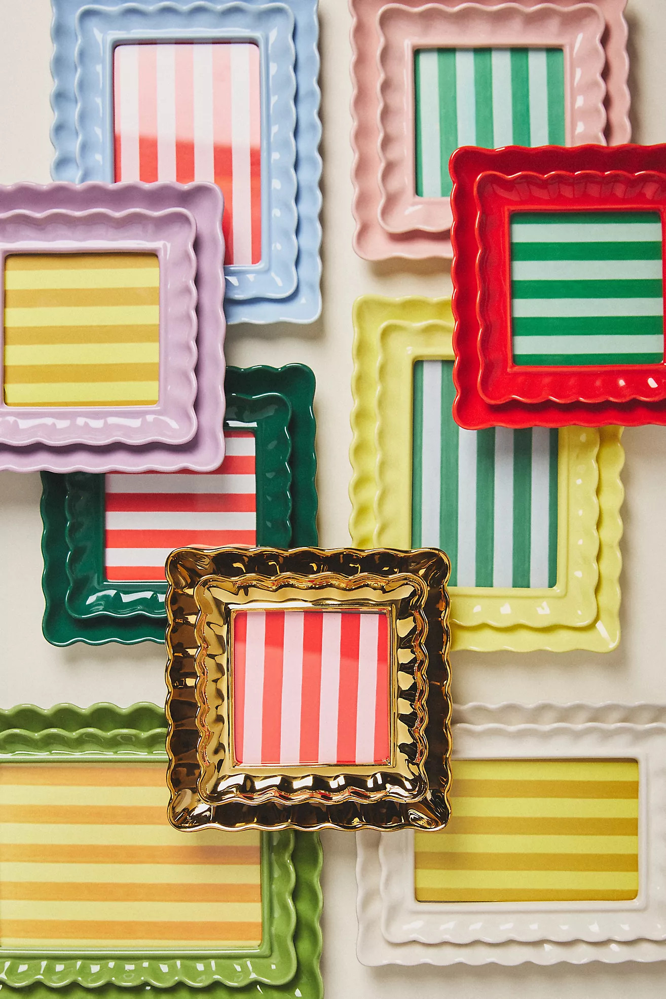 Maeve Scalloped Stoneware Picture Frame | Anthropologie (US)