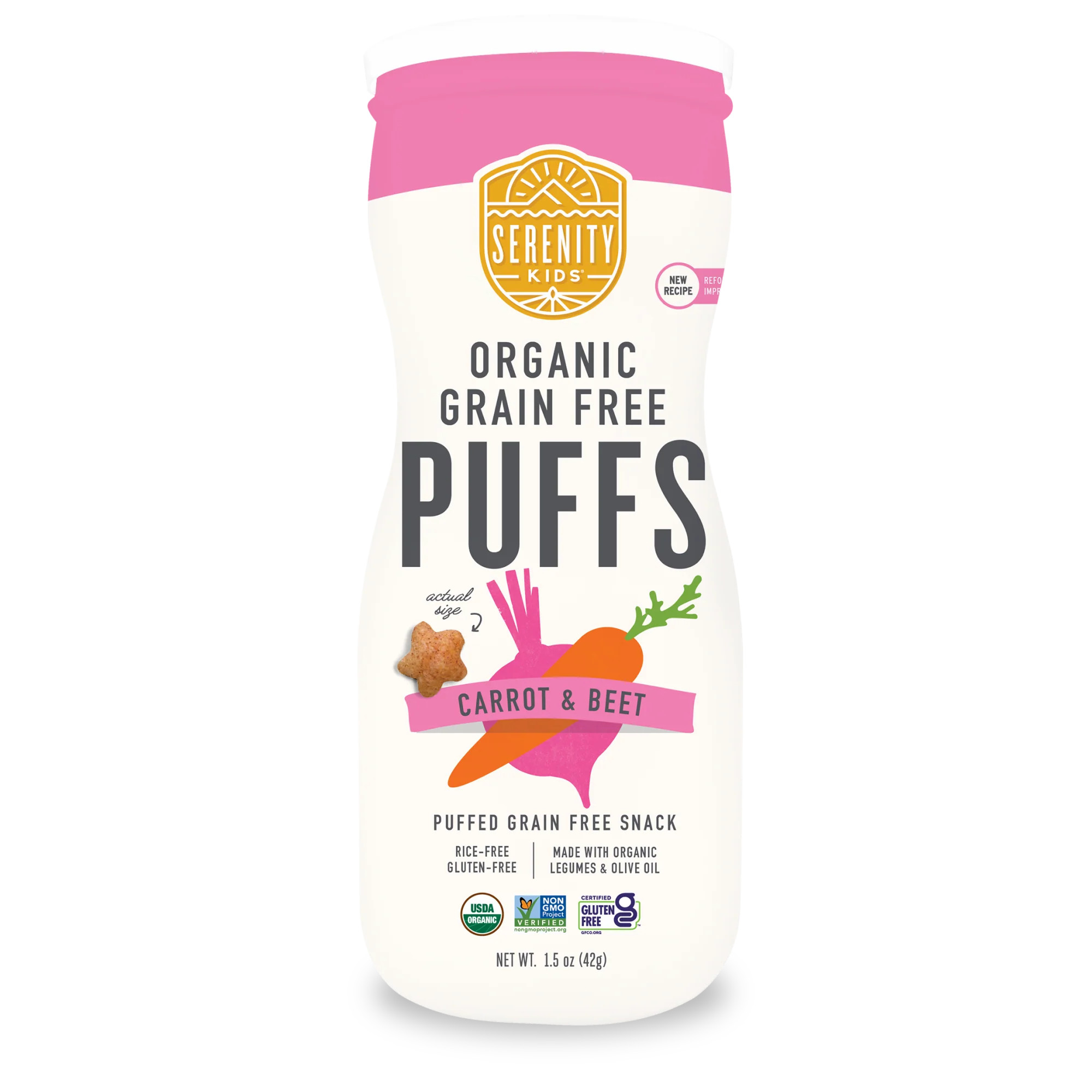 Organic Grain Free Baby Puffs // Carrot & Beet Puffs // Serenity Kids® | Serenity Kids