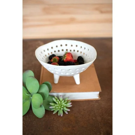 FOOTED WHITE CERAMIC BERRY BOWL | Walmart (US)
