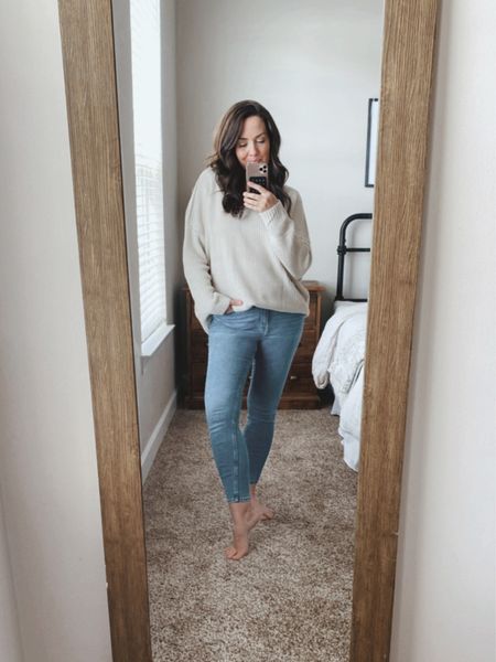 New year, new hair, same simple and classic style around here 😉 This oversized sweater is by far one of my favorite Amazon finds ever! (Wearing a S/M). The Calvin Klein jeans are oldies but I found them for you!  

#LTKSeasonal #LTKfindsunder50