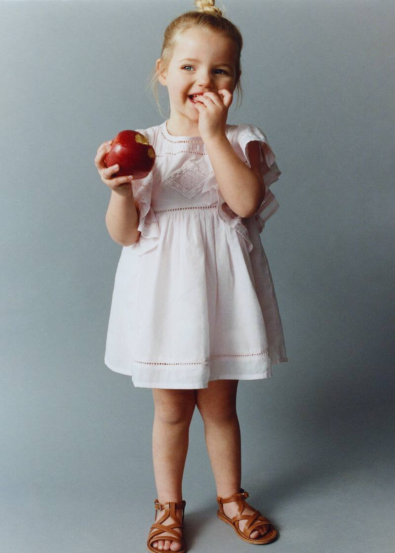 Ruflled open-work dress -  Teenage girl | Mango Teen USA | MANGO (US)