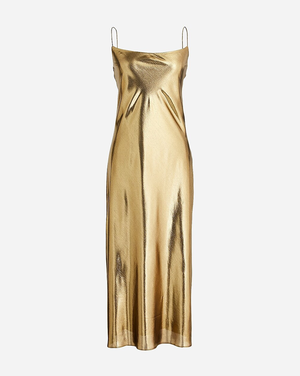 Gwyneth slip dress in gold lamé | J. Crew US