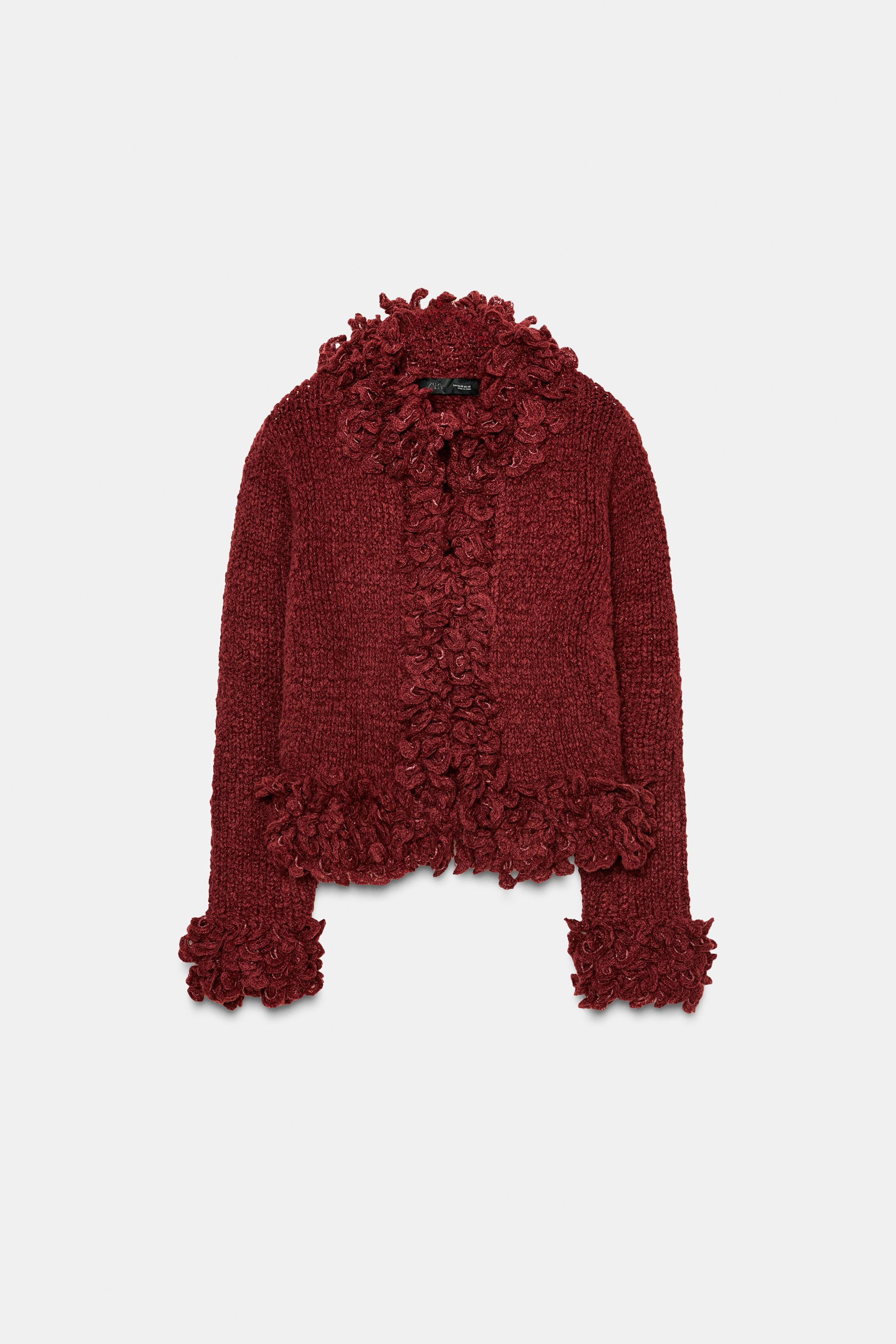 FRINGED KNIT CARDIGAN | Zara US