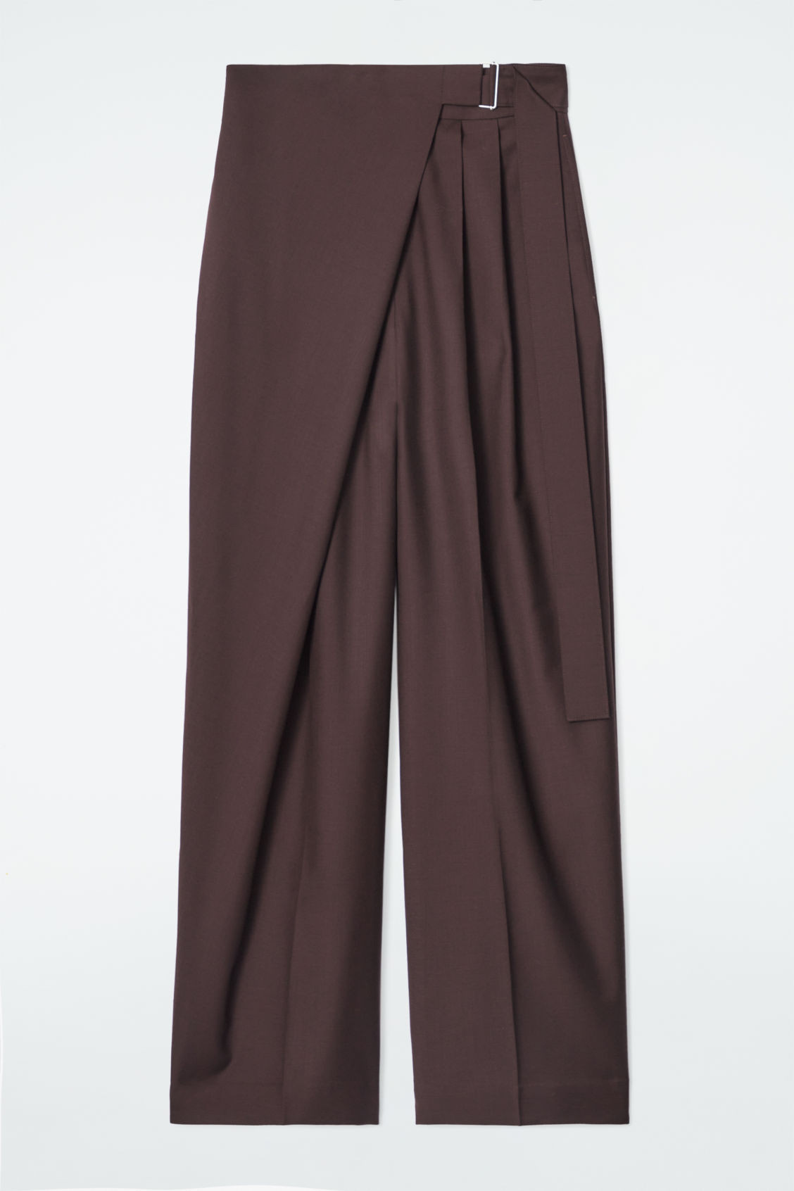 BELTED WRAP-FRONT WOOL PANTS | COS (US)
